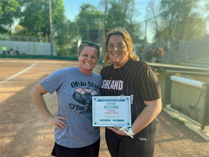 Joni Derr Atkins, poses with Brandilyn Reymer